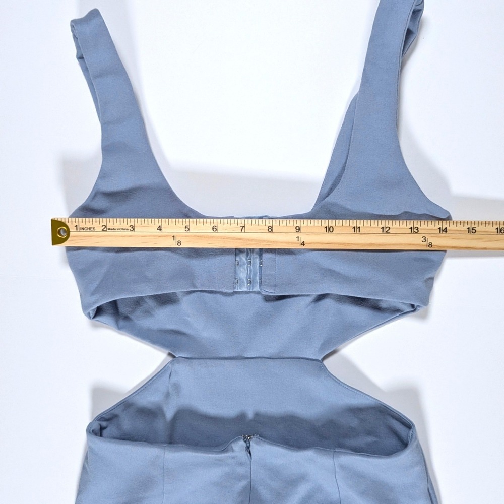Lovers and Friends Titus Midi Dress Cutout Slit Bodycon Periwinkle Blue Sz S - Picture 12 of 15